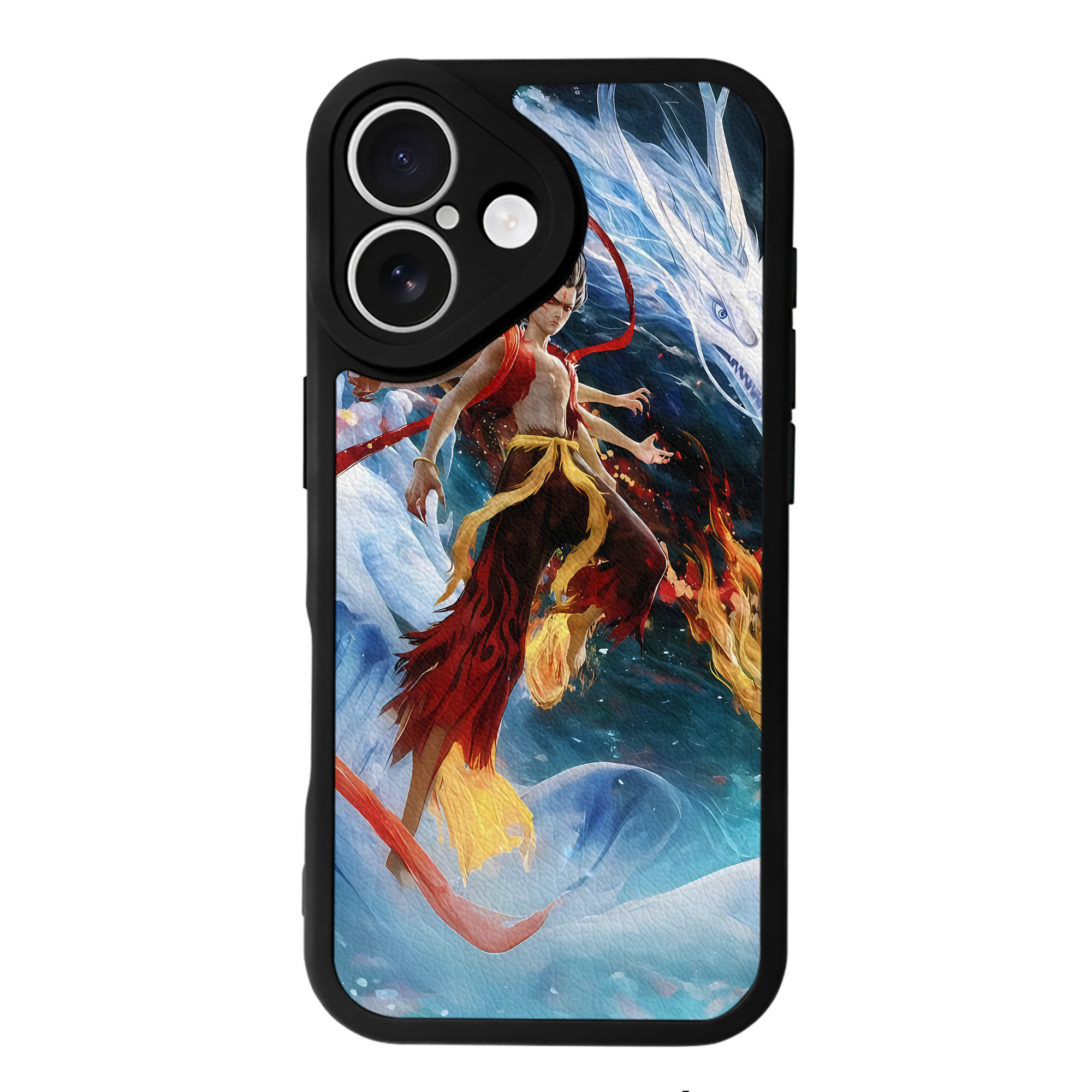 （画像用） Ne Zha 2 ナタ 魔童の大暴れ 【iPhone 16シリーズ対応】シリコンスマホケース（レザー調） 材質：シリコン